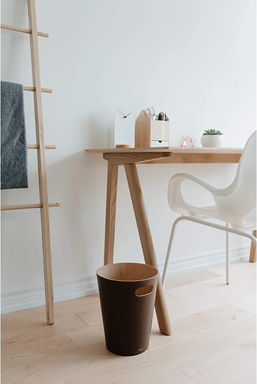 Obrázok z Odpadkový kôš WOODROW 28 cm hnedý, prírodný