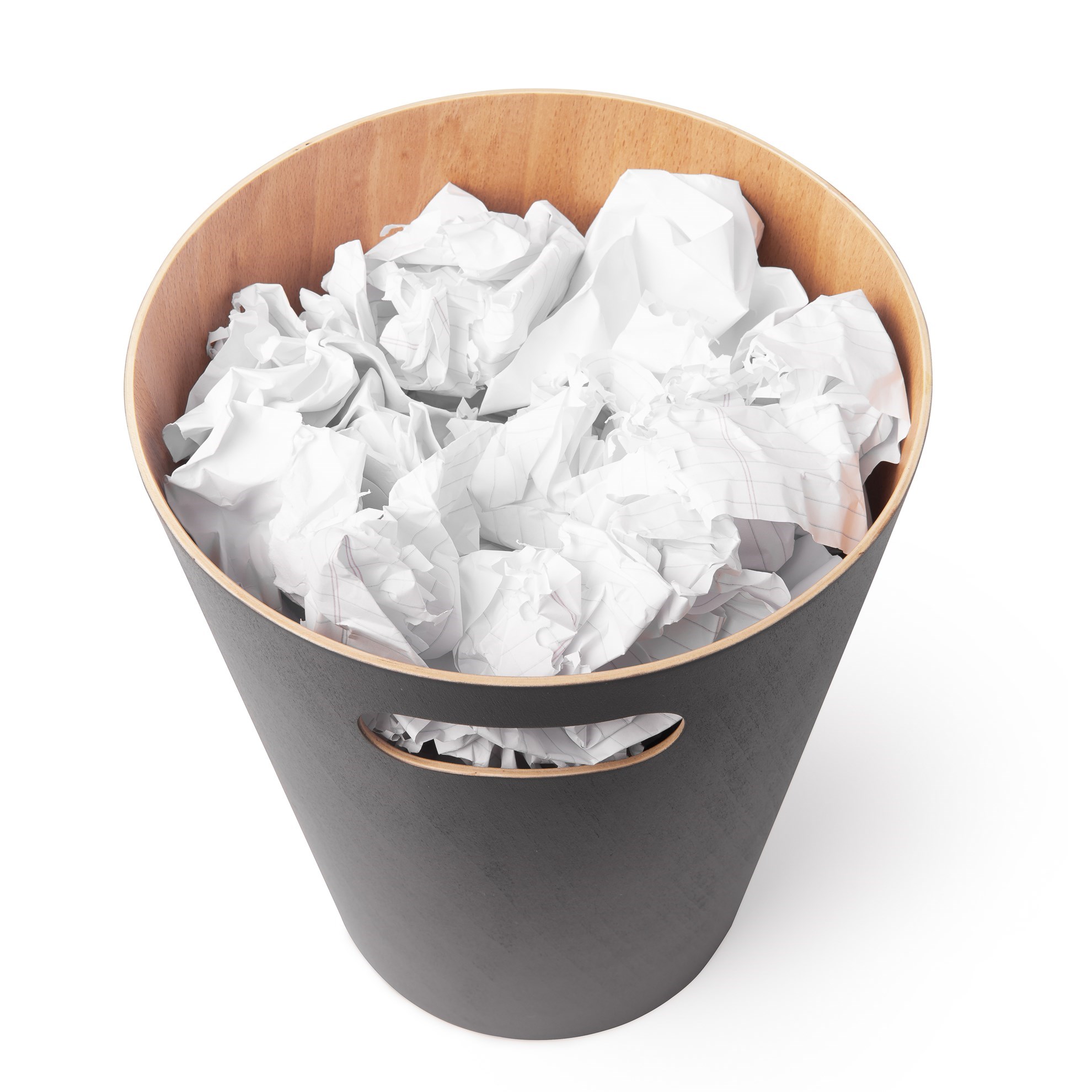 Obrázok z Odpadkový kôš WOODROW 28 cm tm. šedý