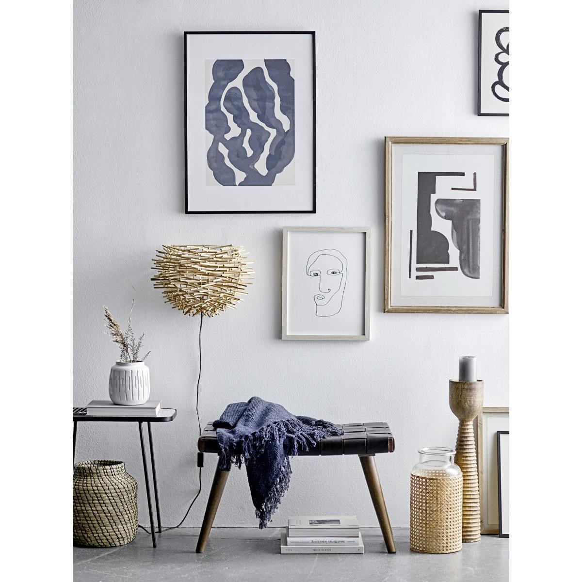 Pléd s třásněmi Linda 160x130 cm modrý_2