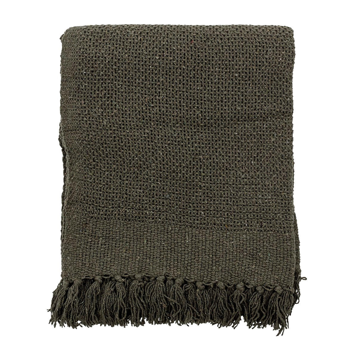 Pléd s třásněmi Linda 160x130 cm zelený_0