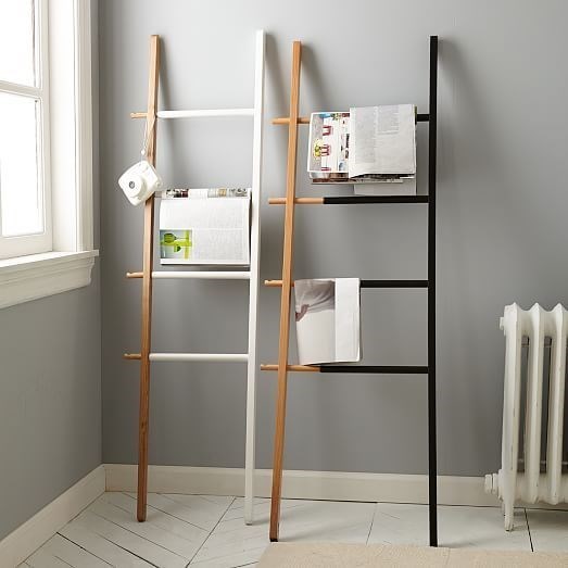 Obrázok z Rebrík, vešiak HUB - nastaviteľná šírka - biela, prírodná