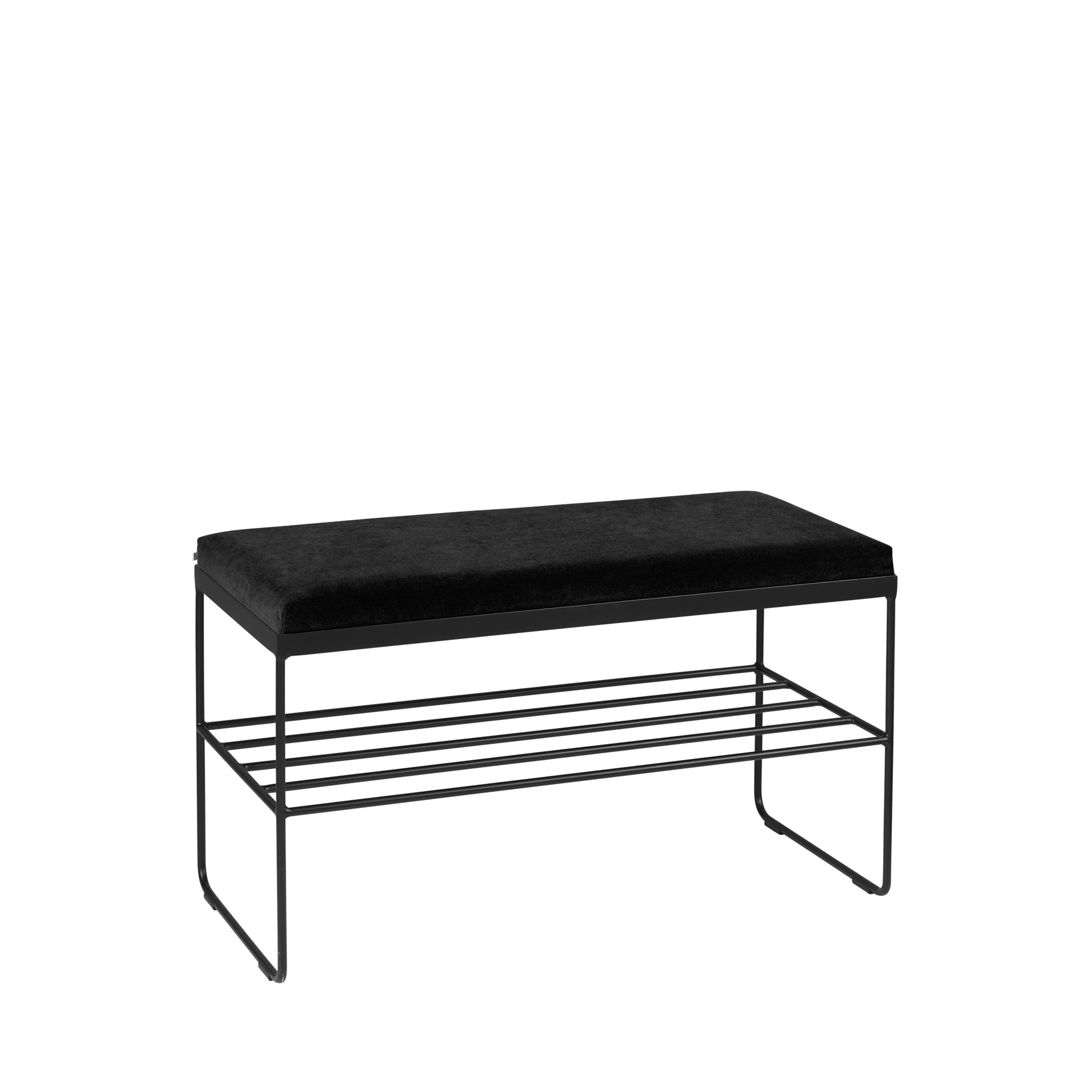 Lavice s poličkou GORM - černá_1