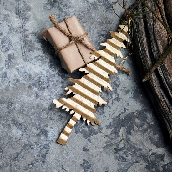 Dekorace plech. strom TREE zlatý_0