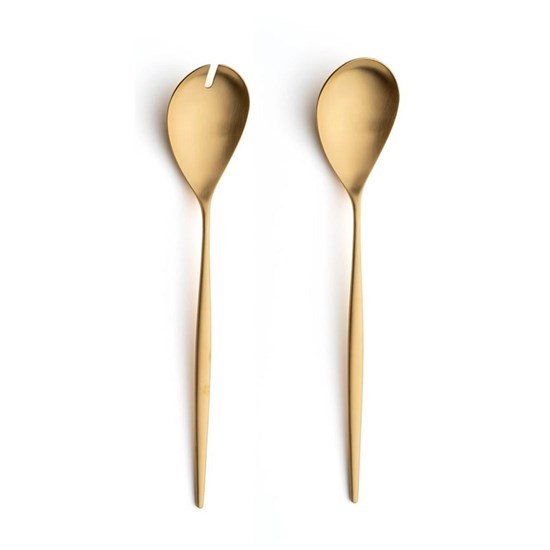 Příbor na salát MOON zlatý matný_0