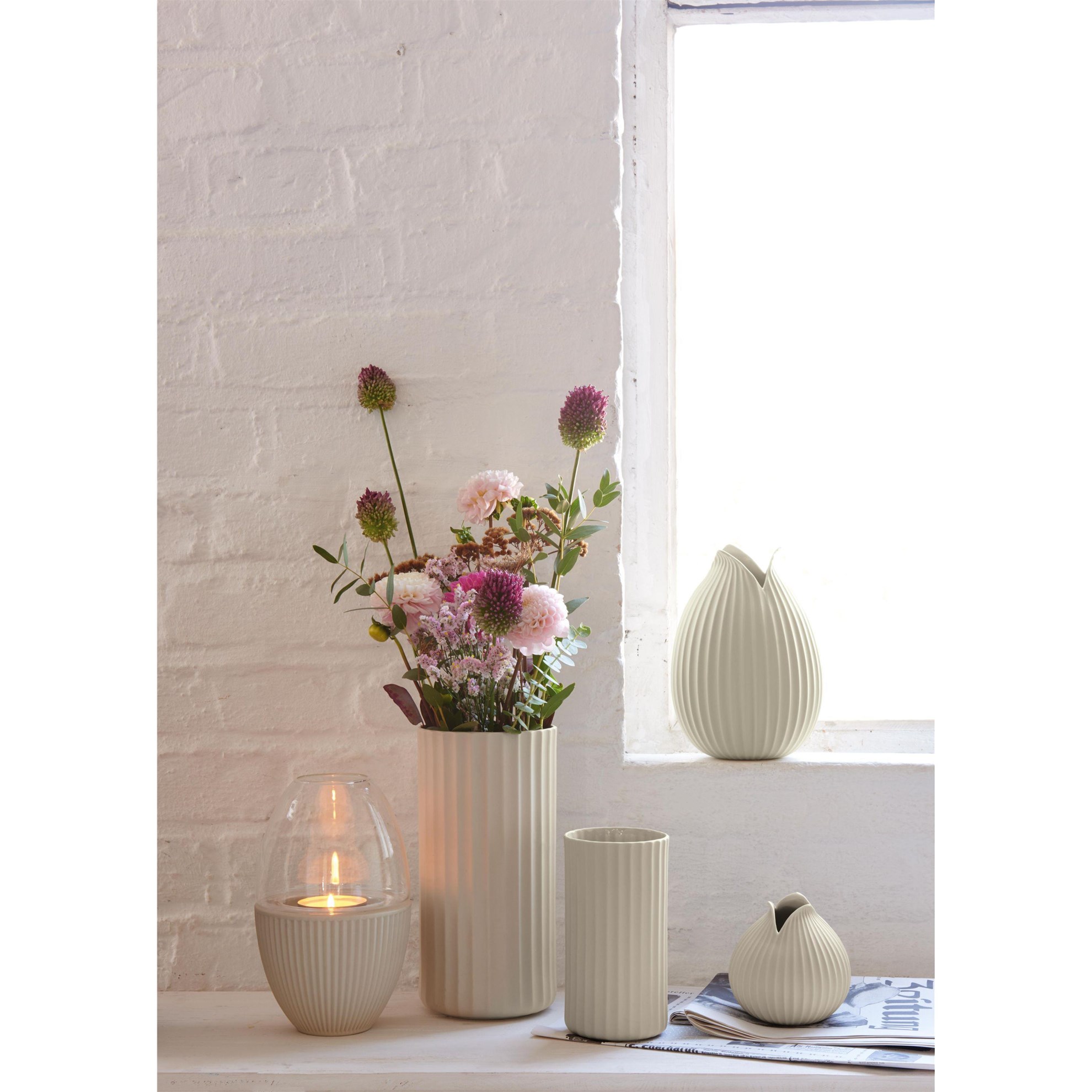 Váza YOKO 22 cm béžová_0