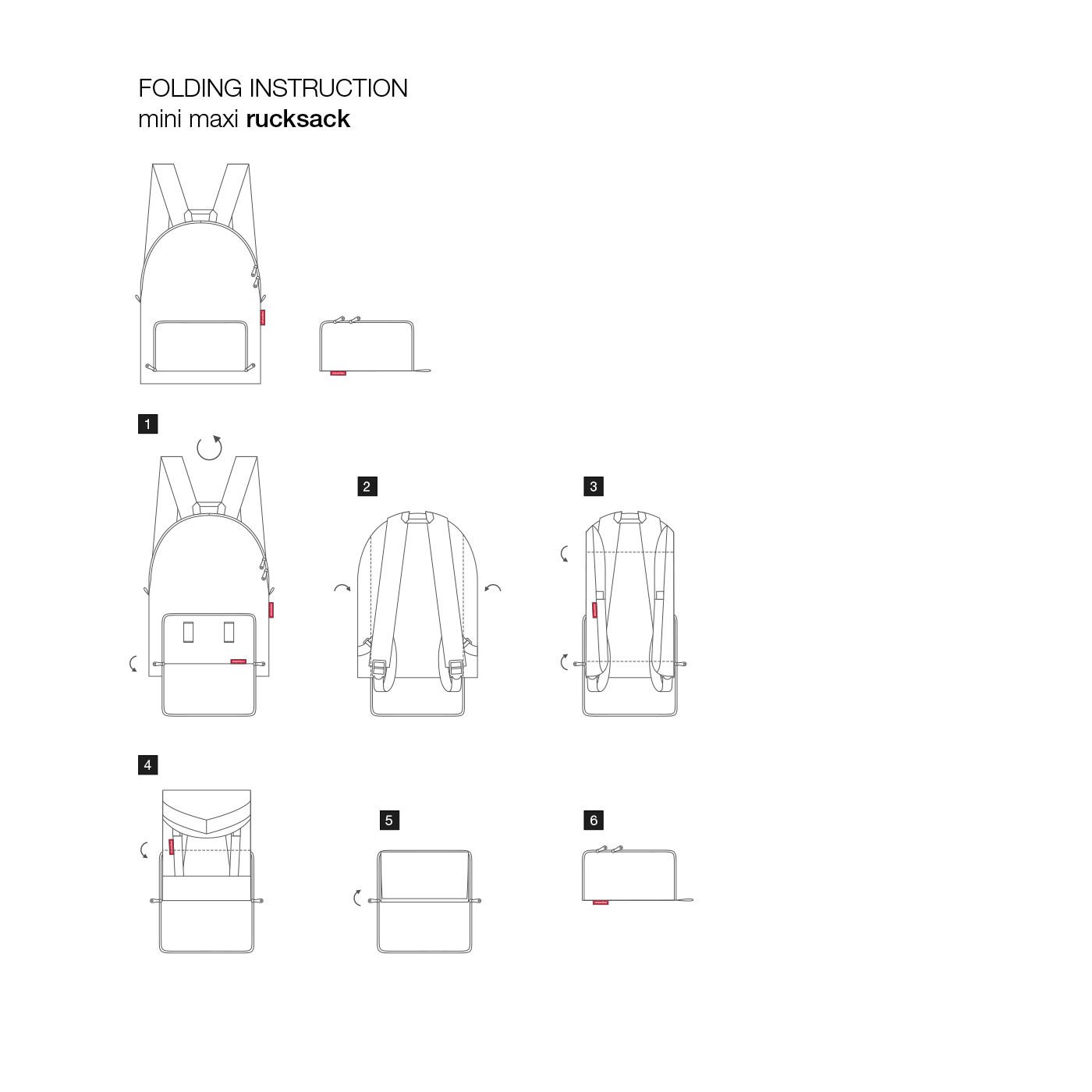 Skládací batoh Mini Maxi Rucksack dots_1