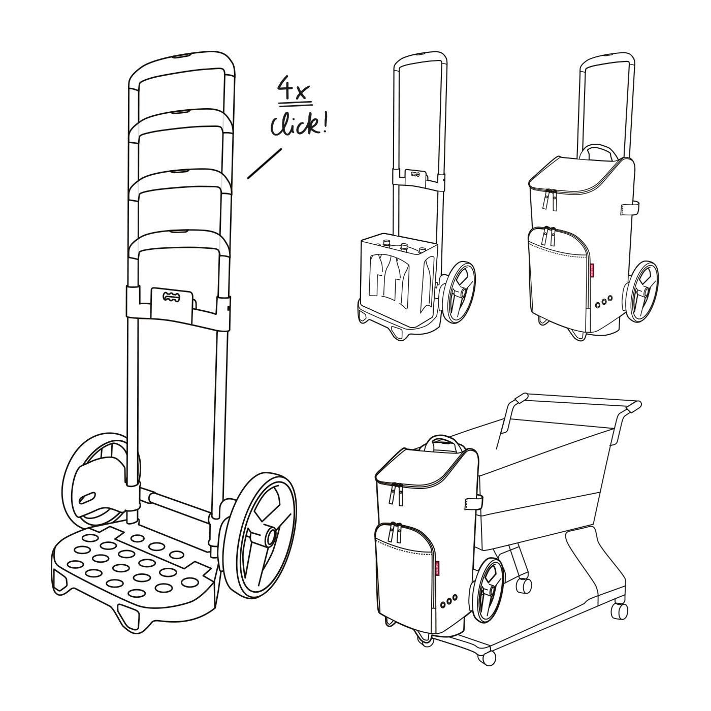 Vozík pro tašku Citycruiser Rack černý (samostatný!)_5