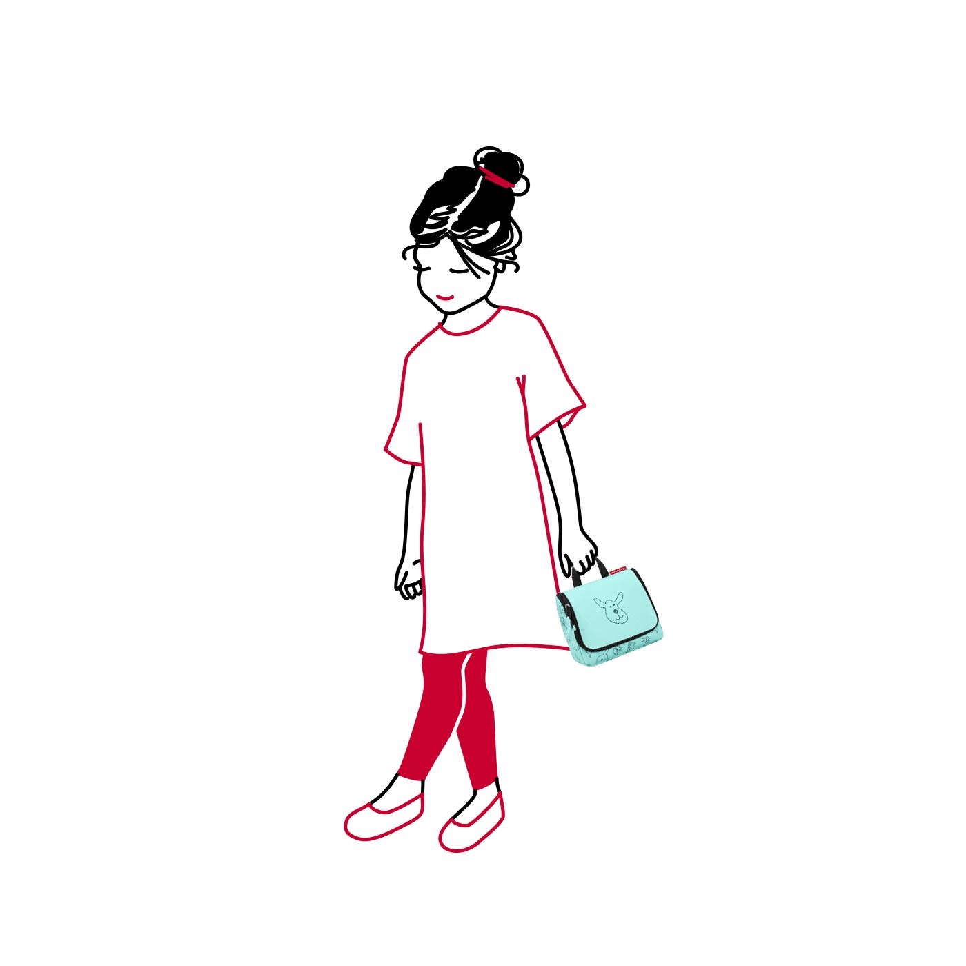 Kosmetická taška Toiletbag S kids cats and dogs mint_2