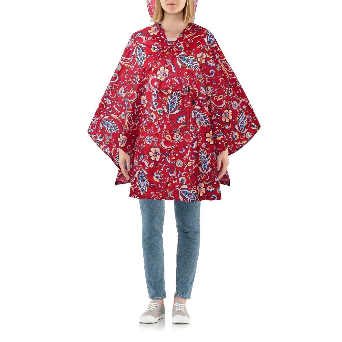 Skládací pláštěnka Mini Maxi Poncho paisley ruby_2