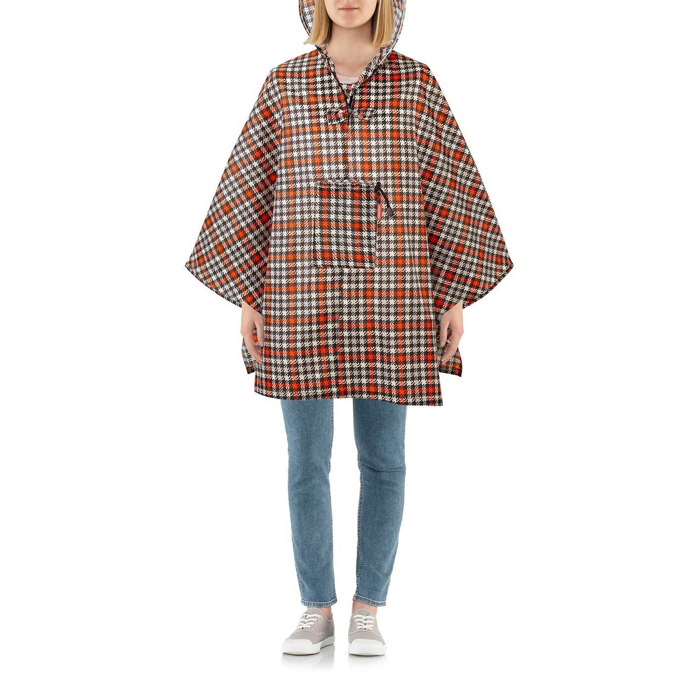 Skládací pláštěnka Mini Maxi Poncho glencheck red_2