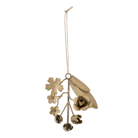 Kovová dekorace na zavěšení zlatá 9,5x11,5x3 cm_3