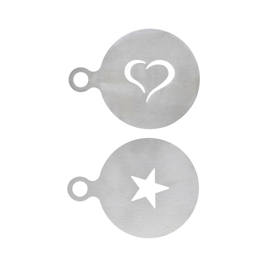 Šablona na kávu COFFEE SET/2 ks stříbrná_1