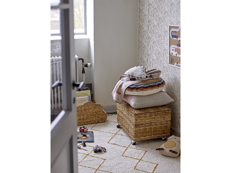 Obrázok z Krémový koberec so žltým dekorom a strapcami 200x140 cm