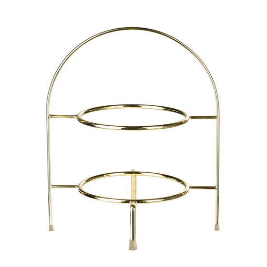 Etažér 2 patrový pro dezert. talíř Á TABLE d´Or zlatý_1