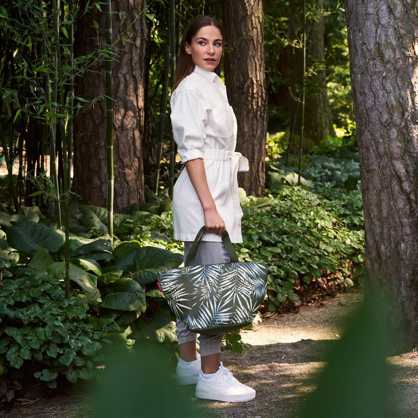 Taška přes rameno Shopper M jungle trail green_0