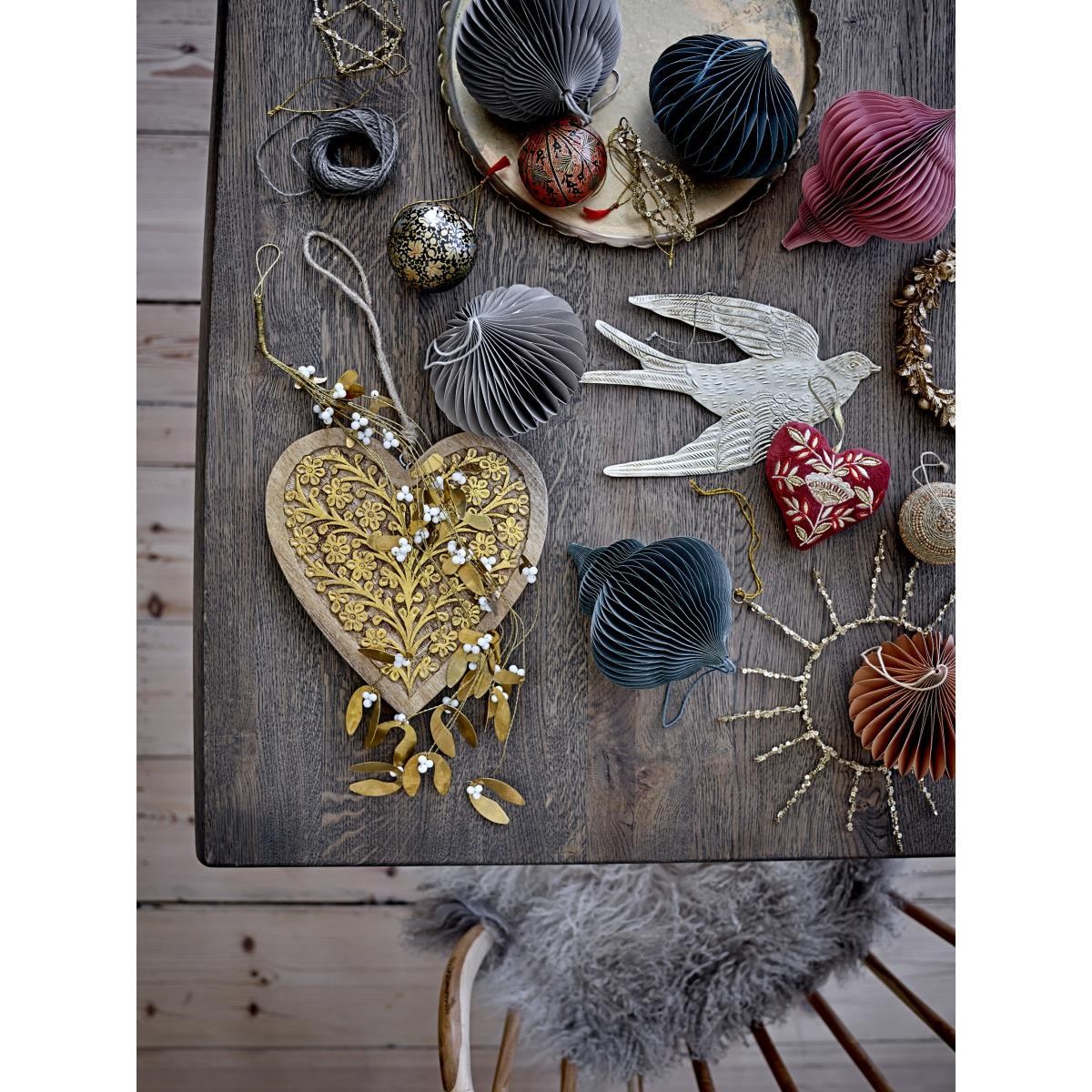 Dekorační ornament zlaté jmelí V.63,5 cm_0