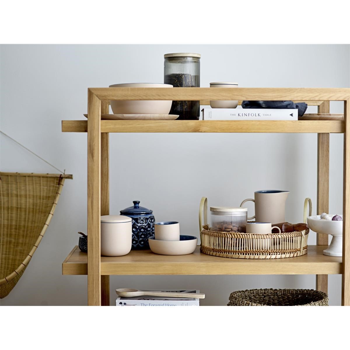 Skleněná dóza čirá s dřevěným víčkem P.12 cm_1