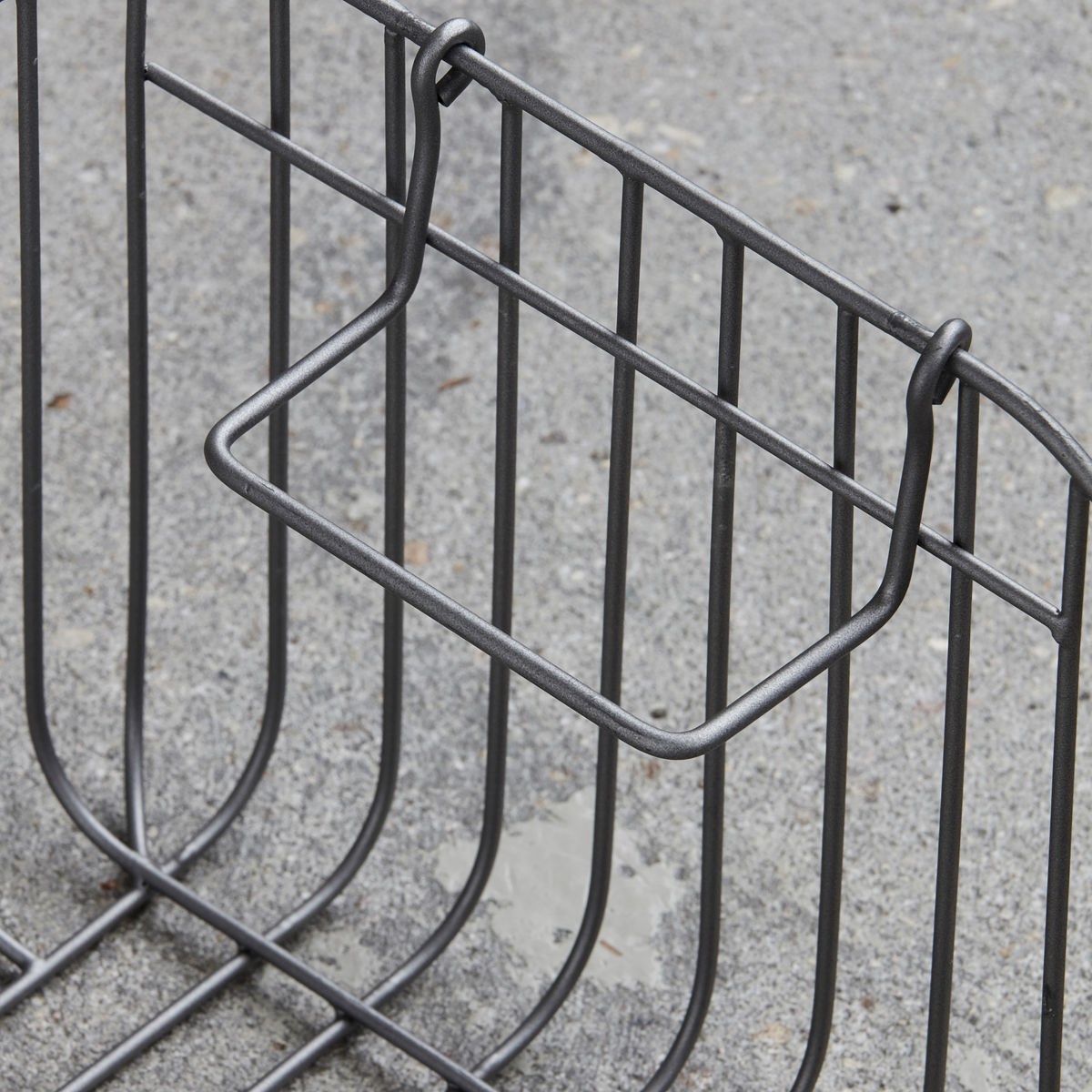 Obrázok z Drôtený kôš NAGPUR 32x24 cm sivý