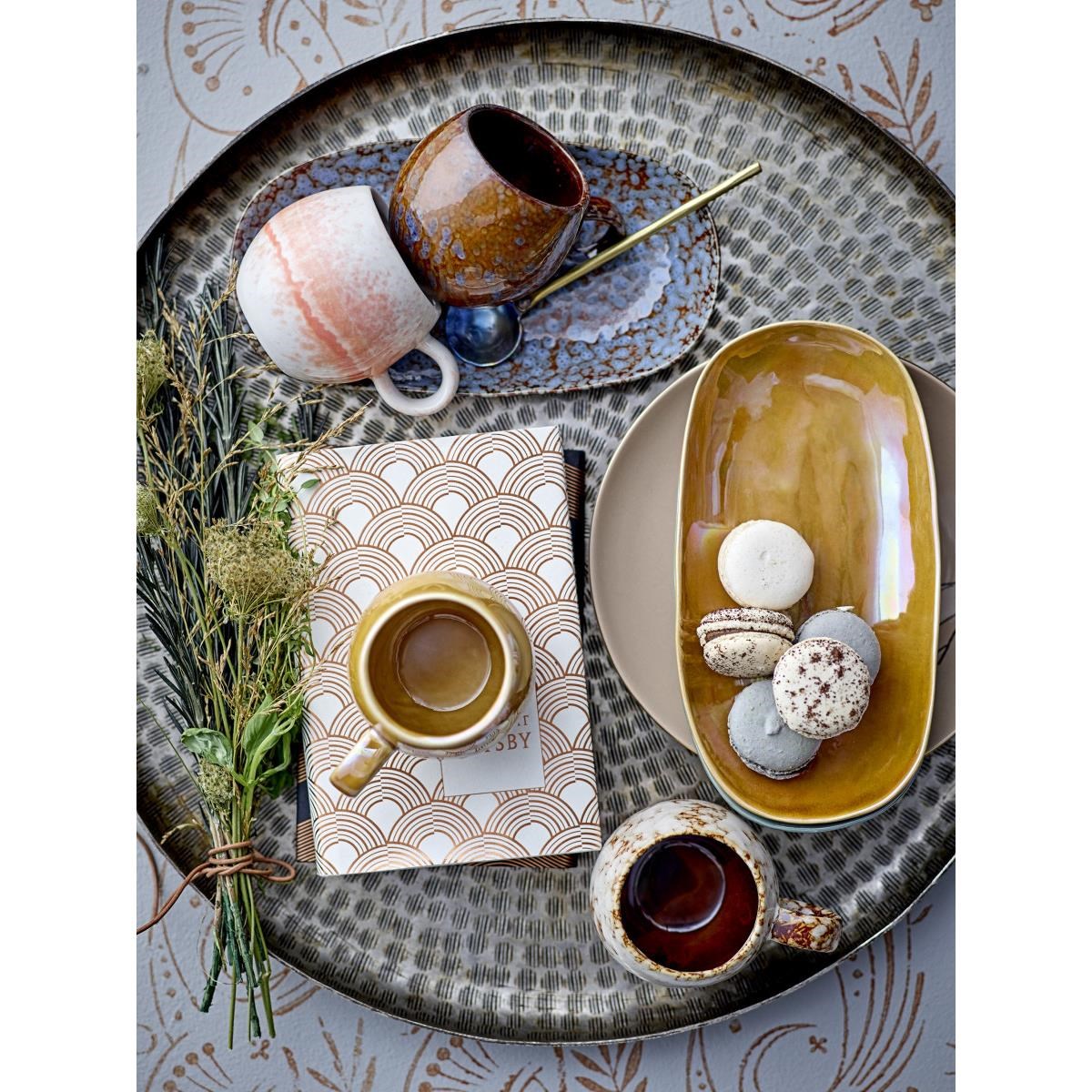 Talíř Rio s dekorem P.22 cm hnědý_1