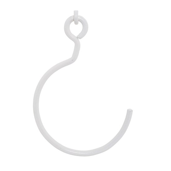 Háček Evald kovový bílý_0