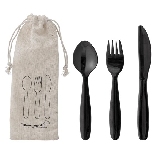 Dětský příbor Ally v dárkovém balení  SET/3 ks černá nerez_2