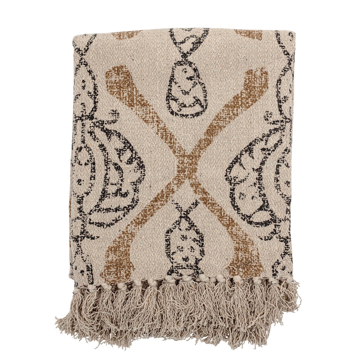 Pléd z recyklované bavlny Freddy přírodní_0