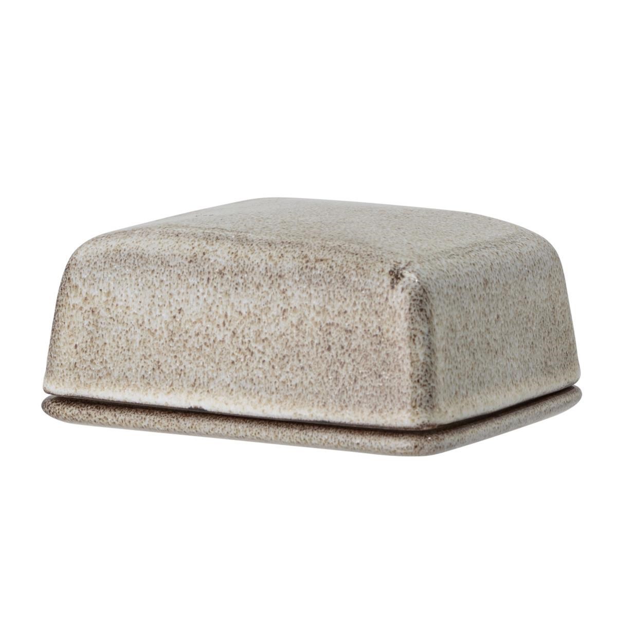 Dóza na máslo Sandrine šedo hnědá kameninová_0