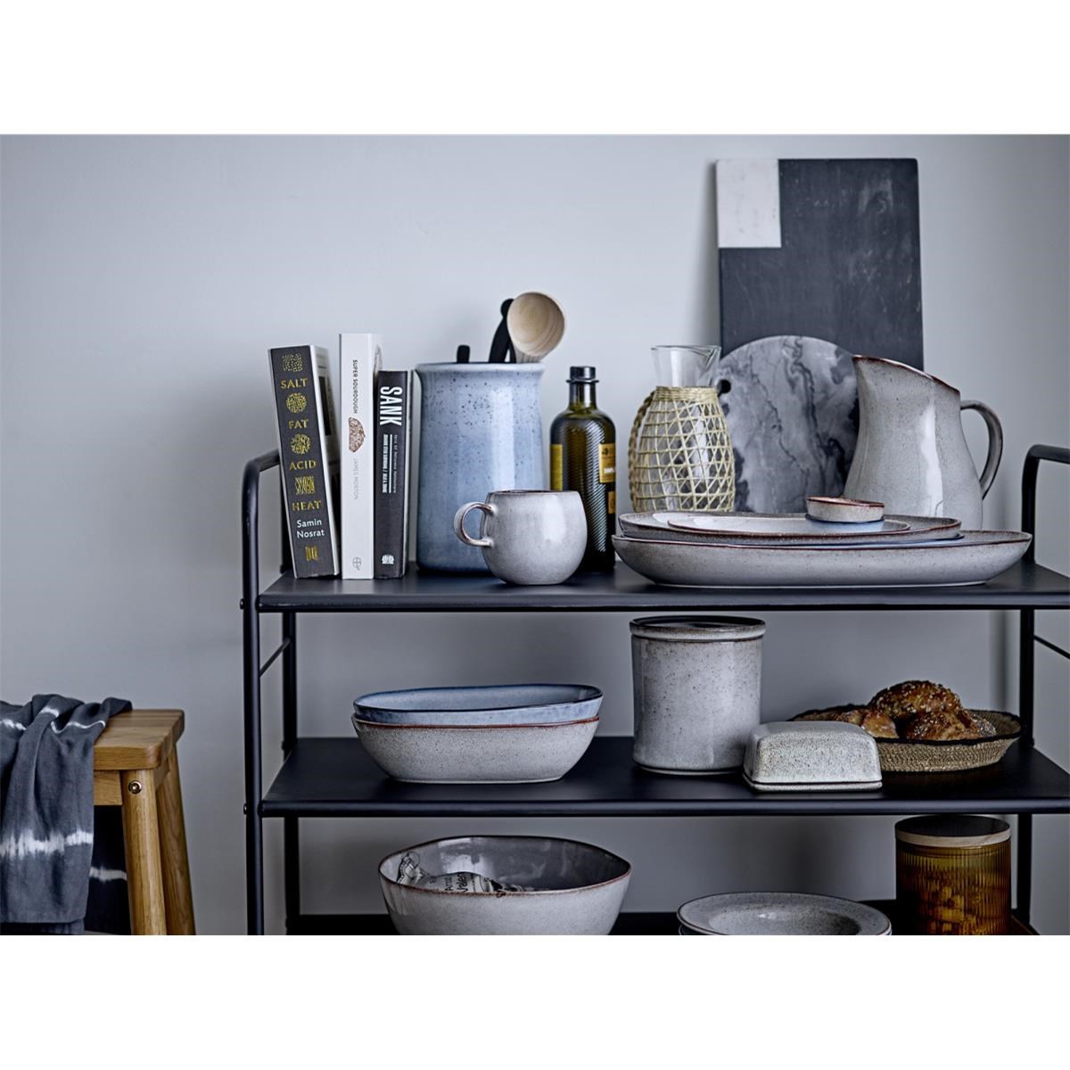 Dóza na máslo Sandrine šedo hnědá kameninová_2