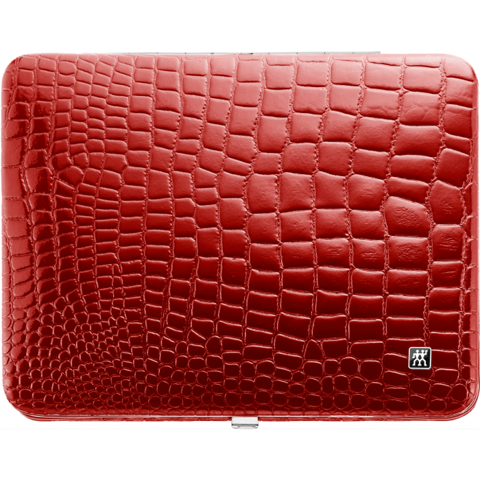 Manikúra 10-dílná Classic Inox červená croco_0