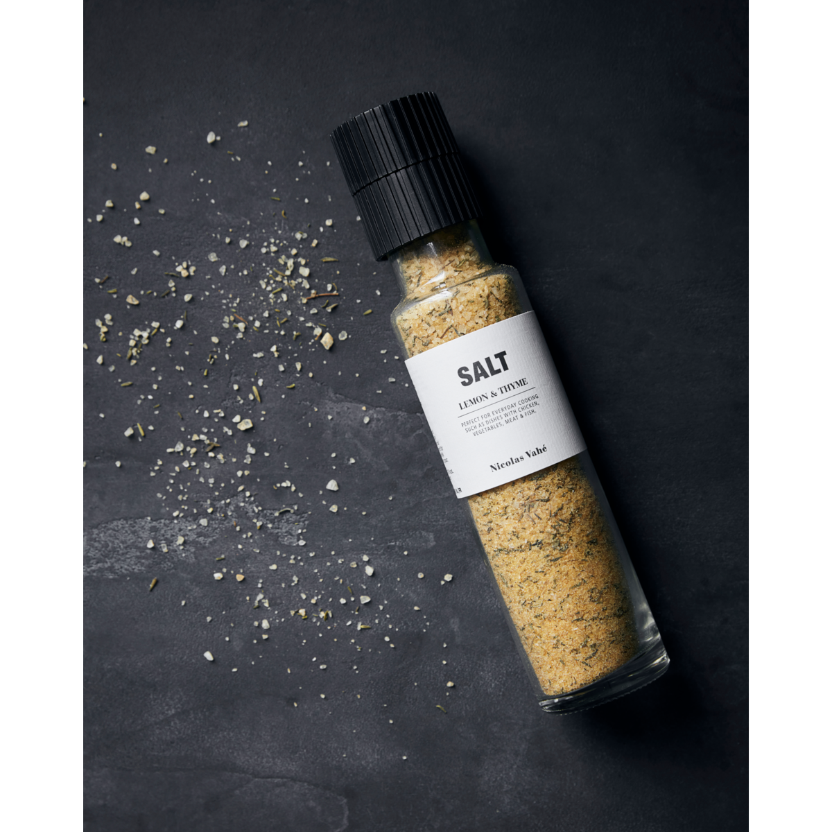 Sůl LEMON & THYME s citrónem a tymiánem Nicolas Vahé 320g_1