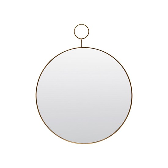 Zrcadlo LOOP kulaté 38 cm mosazné_3