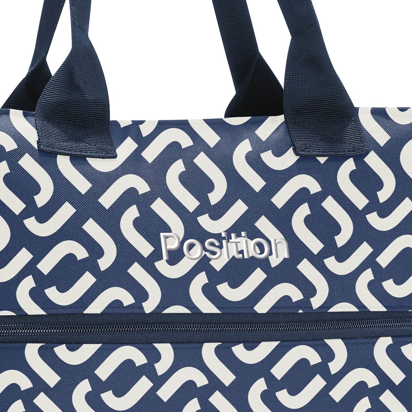 Chytrá taška přes rameno Shopper e1 signature navy_1