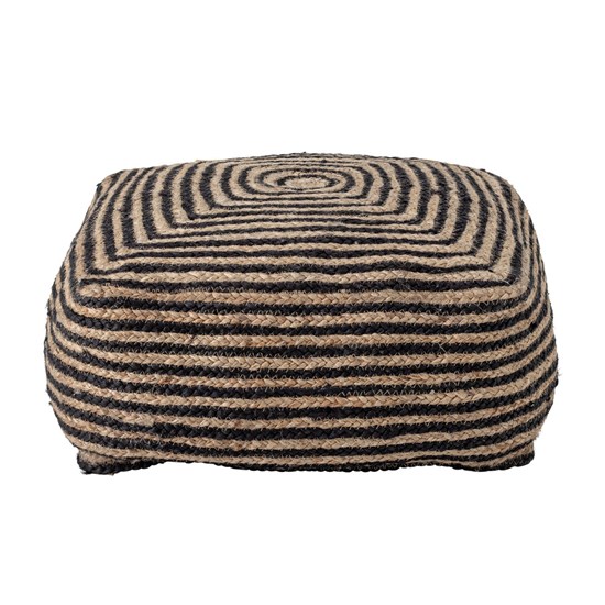 Jutový černý pouf Nao_2