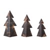 Kovové vánoční stromky Rony, hnědé, SET/3 ks_2