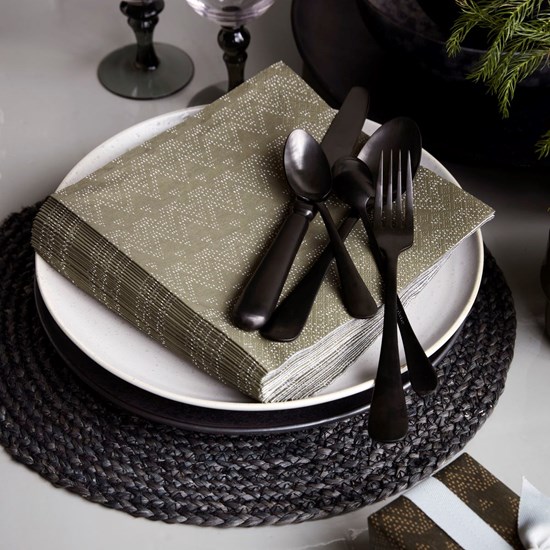 Papírové ubrousky SKI SET/40 ks tmavě zelené_3