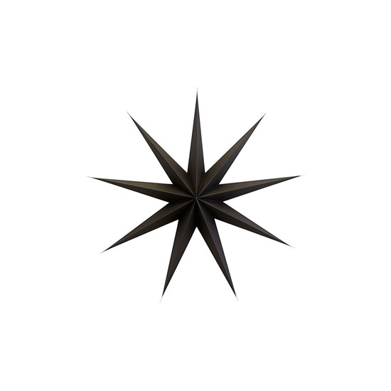 Papírová 9cípá hvězda STAR BROWN 87 cm hnědočerná_0