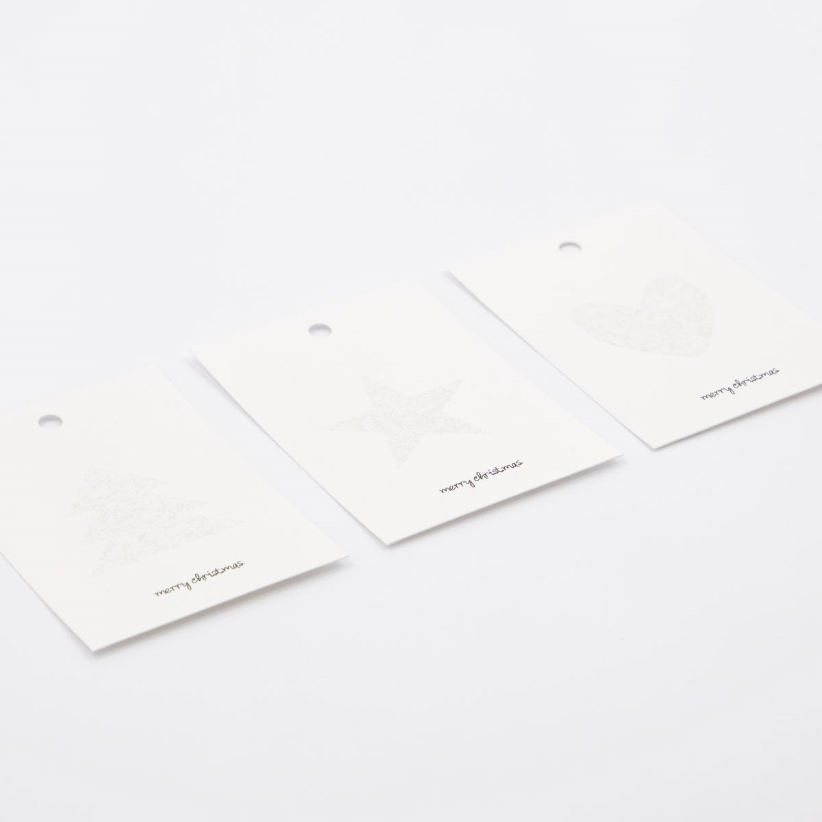 Štítky na dárky GLITR SET/6 ks stříbrná_1