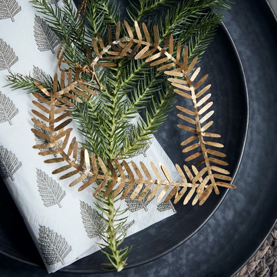 Vánoční ozdoba srdce z větviček LAMET 10 cm mosazná_3