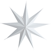 Papírová 9cípá hvězda House Doctor STAR WHITE 60cm bílá_0