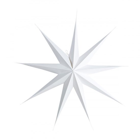 Obrázok z Papierová 9cípa hviezda STAR WHITE 87 cm biela