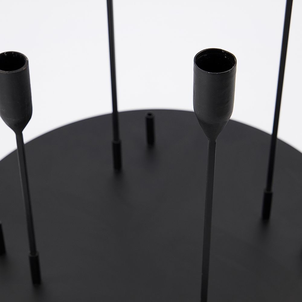 Obrázok z Kovový svietnik na 4 sviečky ADVENT 38 cm čierny