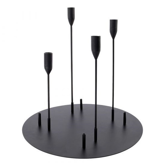 Obrázok z Kovový svietnik na 4 sviečky ADVENT 38 cm čierny