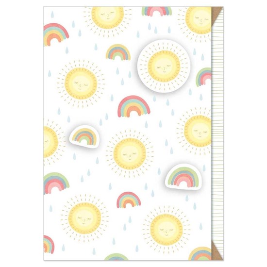 Přání ražené s obálkou Sonne/Regenbogen/3D/Schleife_0