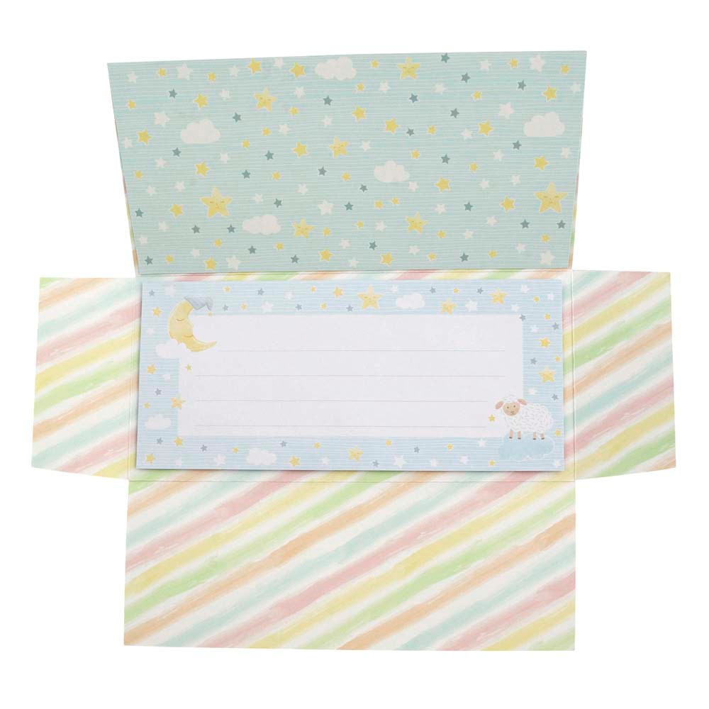 Dárková obálka 23x11 cm Schäfchen/bleu_0