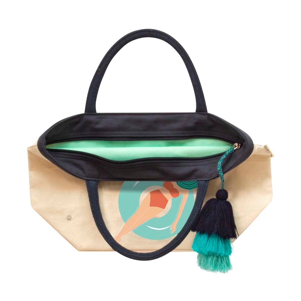 Bavlněná taška se zipem 36x20x15 cm /Badenixe_1