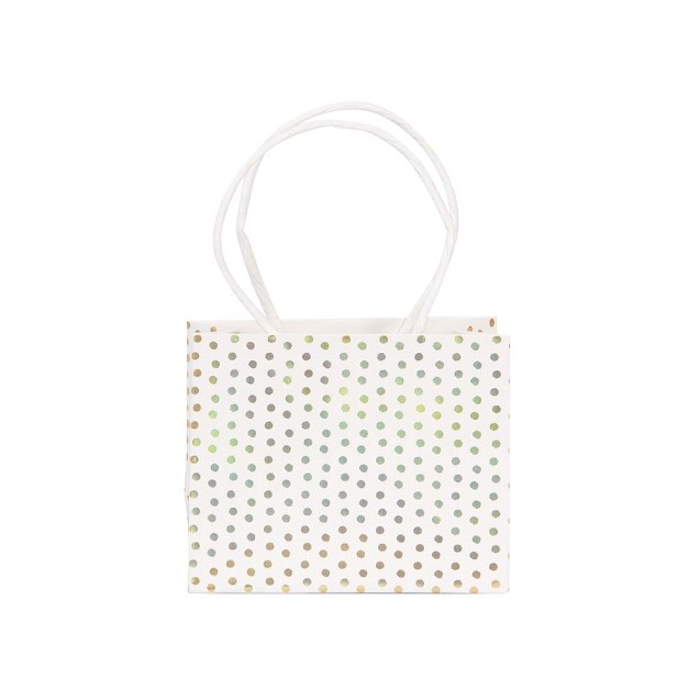 Dárkové taštičky SET/6 ks 15x12x7 cm zlaté puntíky_0