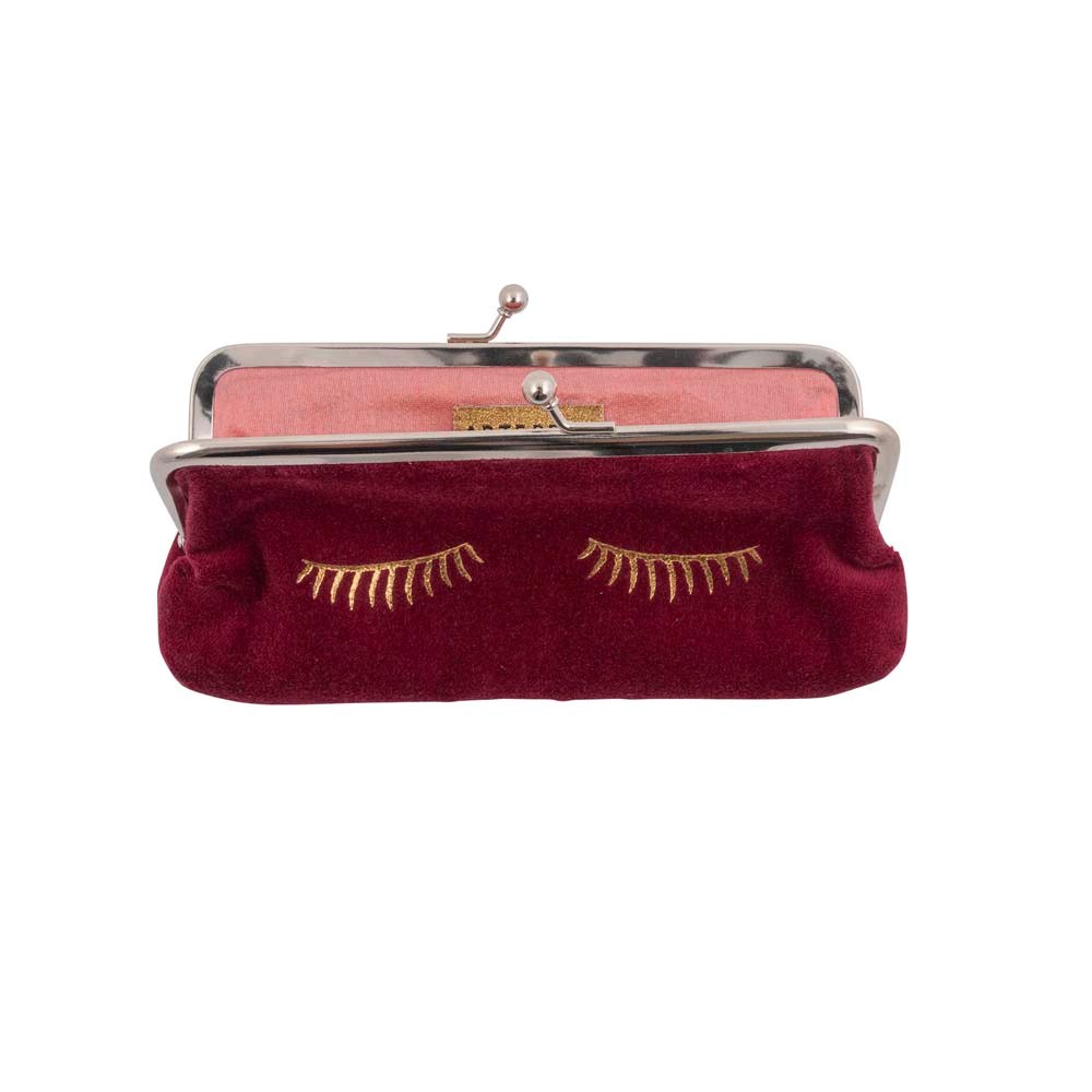 Sametová kosmetická taška s klipem 18x9 cm Sleepy eyes_1