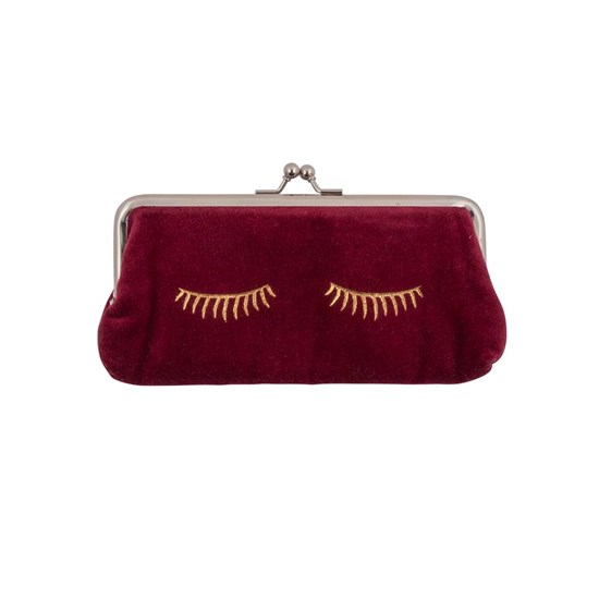 Sametová kosmetická taška s klipem 18x9 cm Sleepy eyes_2