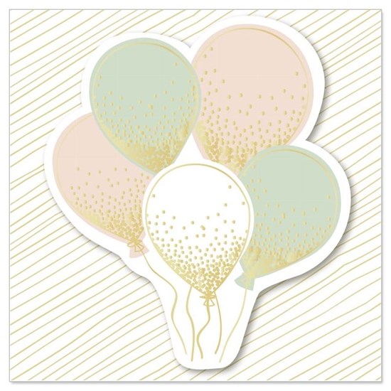 Malé přání s obálkou 8x8 cm Luftballons 3D_0