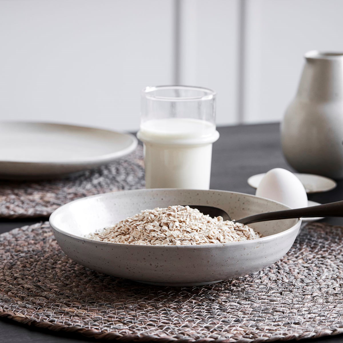 Hluboký talíř / miska PION 19 cm šedobílý_0